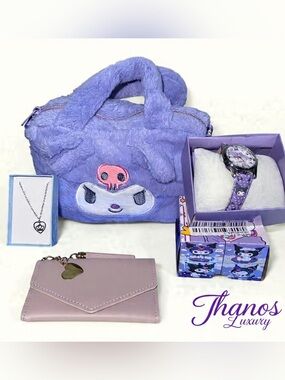 (4pc)Kuromi Plush Handbag Bundle